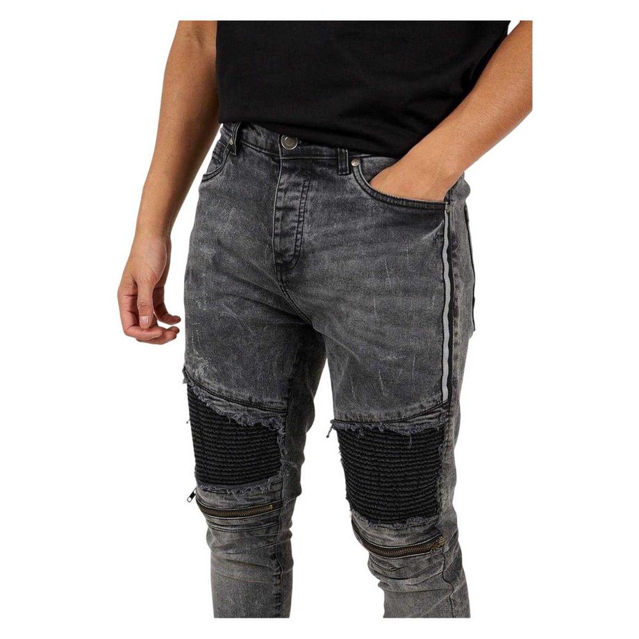 Brave Soul Biker Style Jeans mit Knierzipp  
