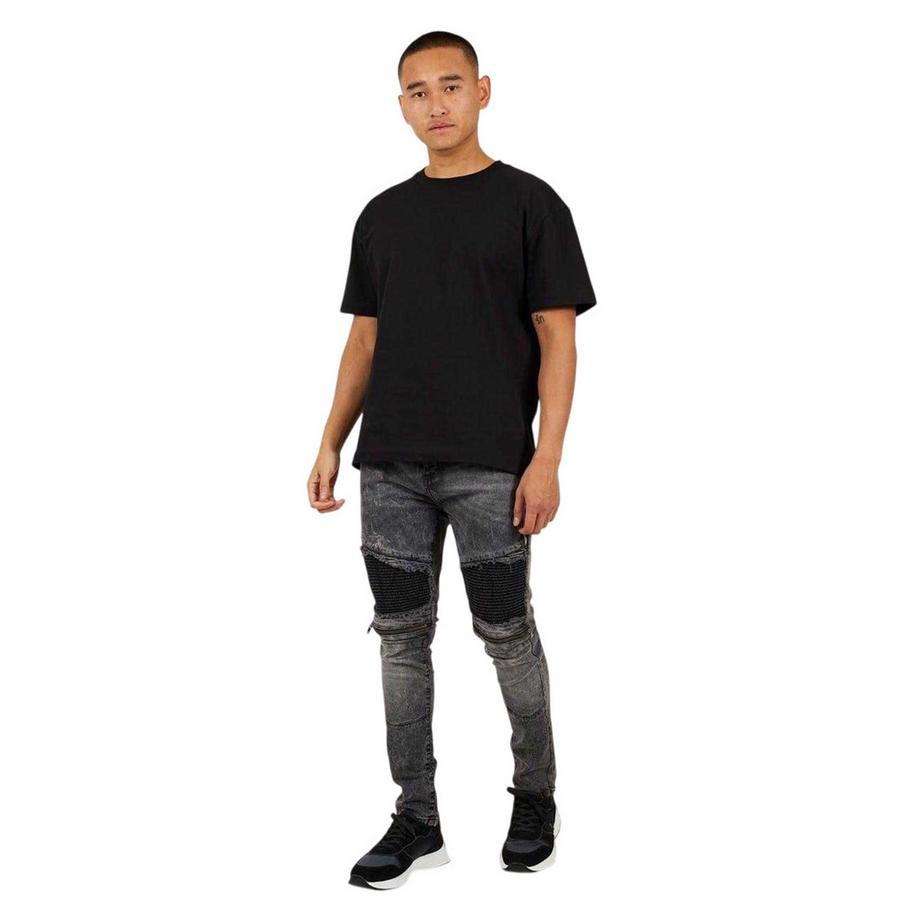 Brave Soul Biker Style Jeans mit Knierzipp  