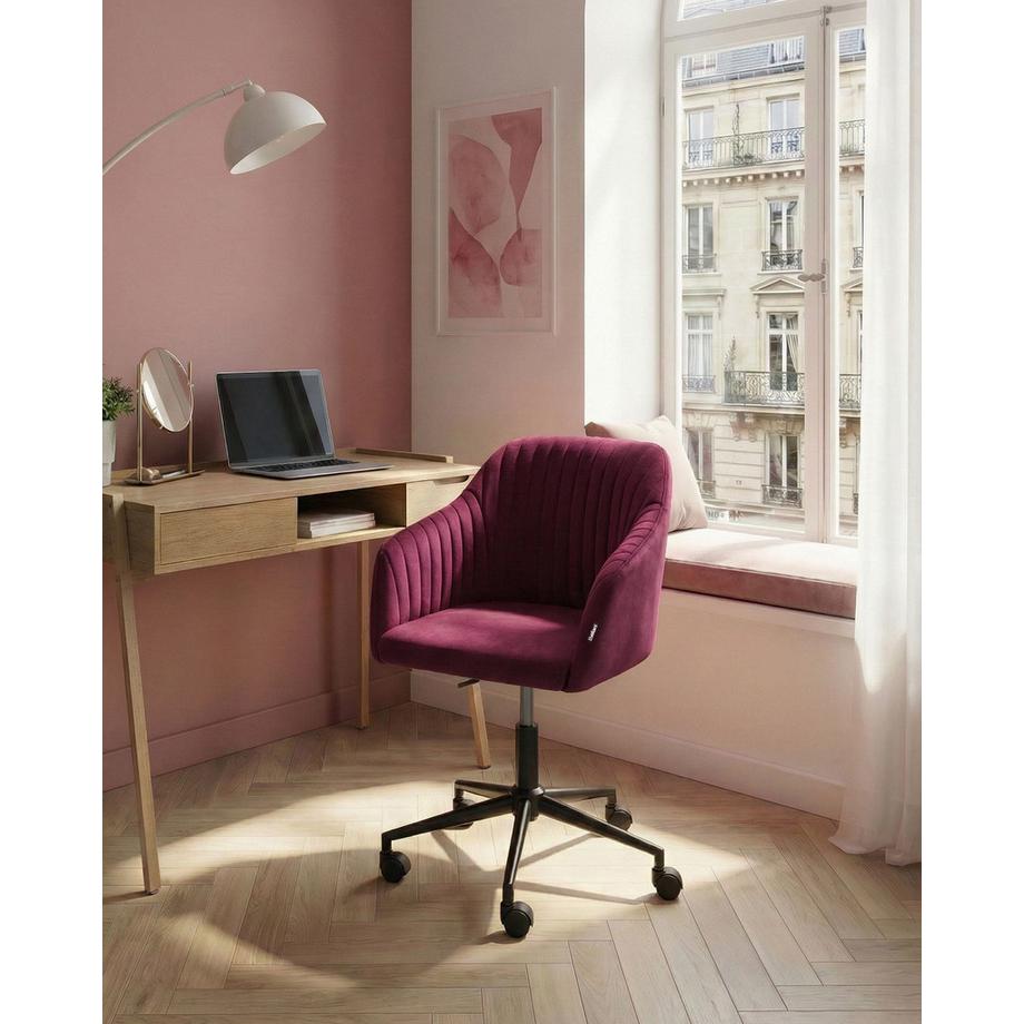 Beliani Chaise de bureau en Velours Moderne VENICE  