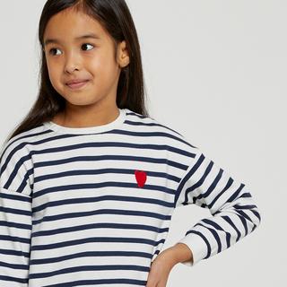 La Redoute Collections  Gestreiftes Sweatshirt mit rundem Ausschnitt 