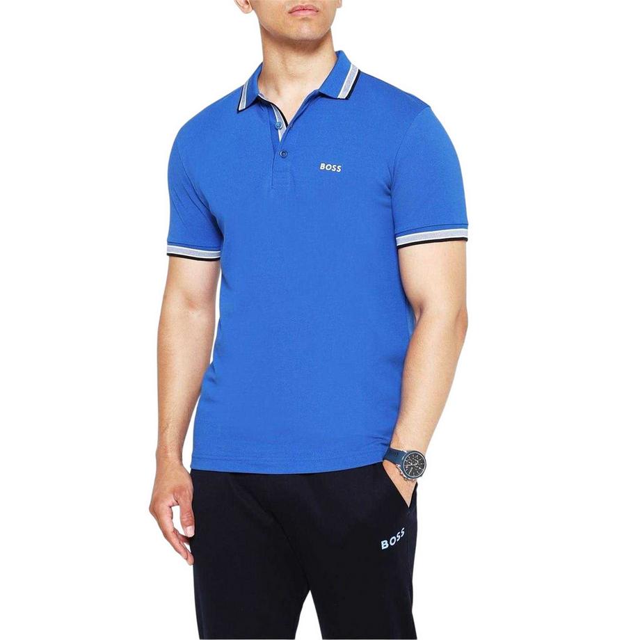 BOSS Polo Paddy con Bordo a Contrasto  