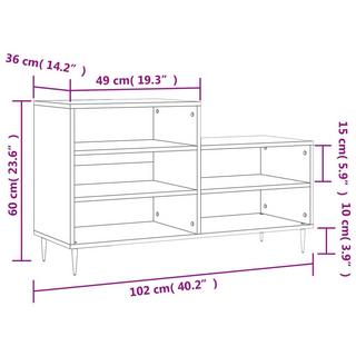 VidaXL Armoire à chaussures bois d'ingénierie  