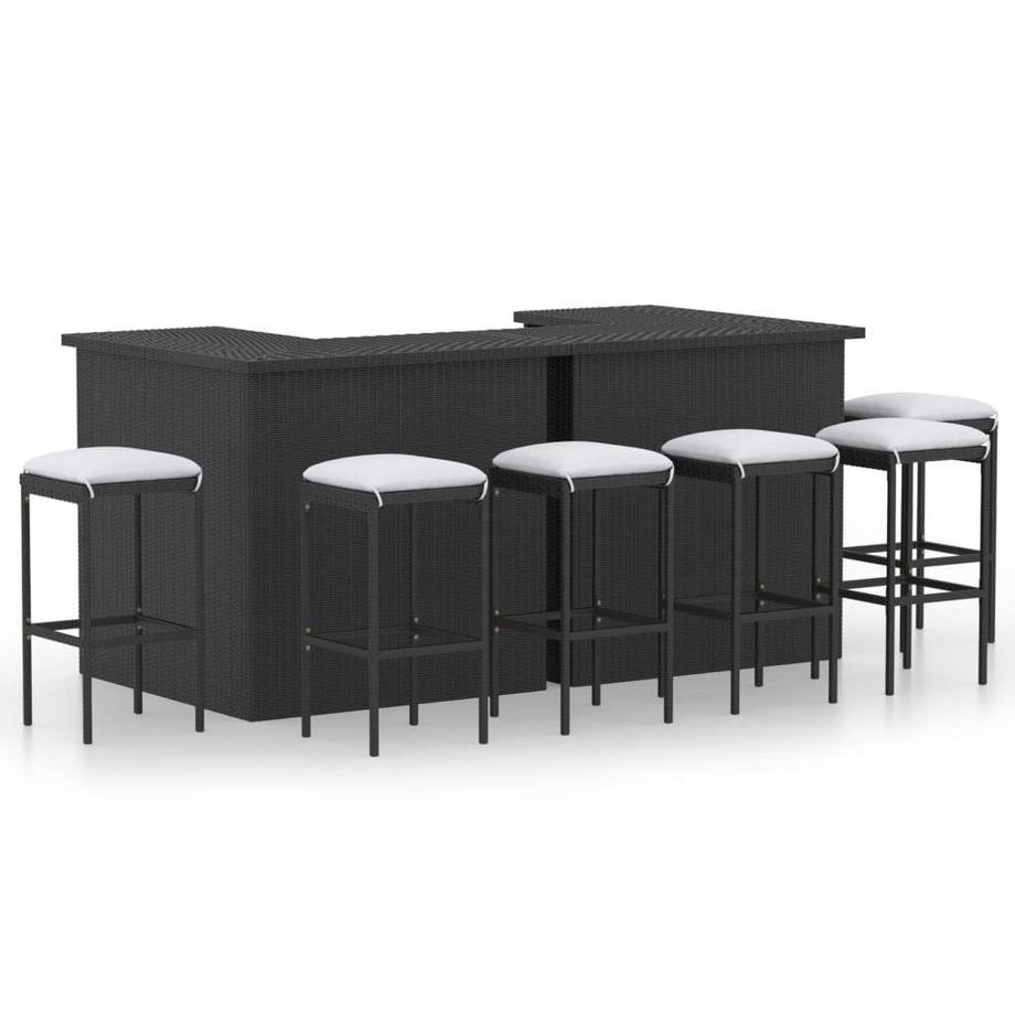 Ensemble de bar de jardin rotin synthétique