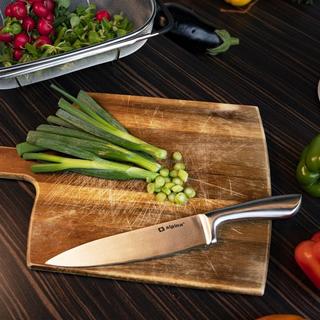 ALPINA Couteau de chef en acier inoxydable à lame dentelée  