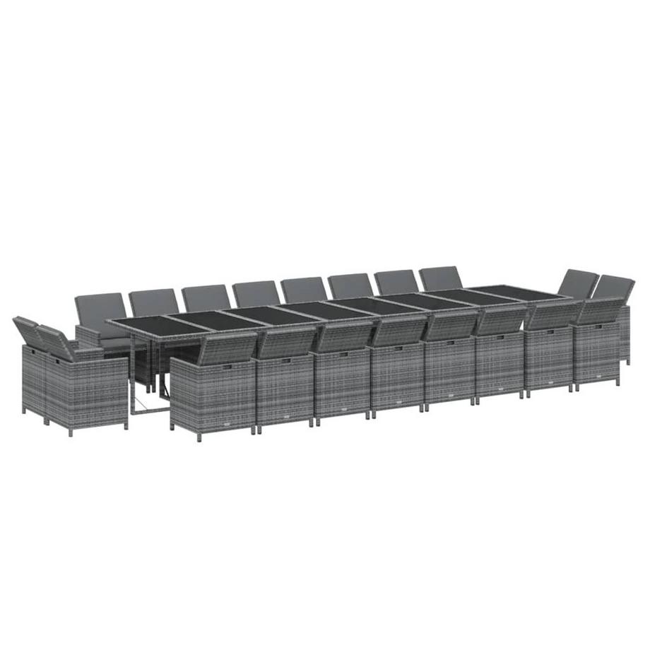 VidaXL Ensemble de salle à manger de jardin rotin synthétique  