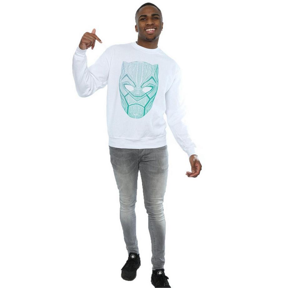 MARVEL Black Panther Maschera Grafica Felpa  