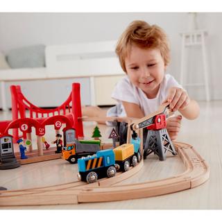 Hape  Eisenbahn Eisenbahn-Set verkehrsreiche Stadt (51Teile) 