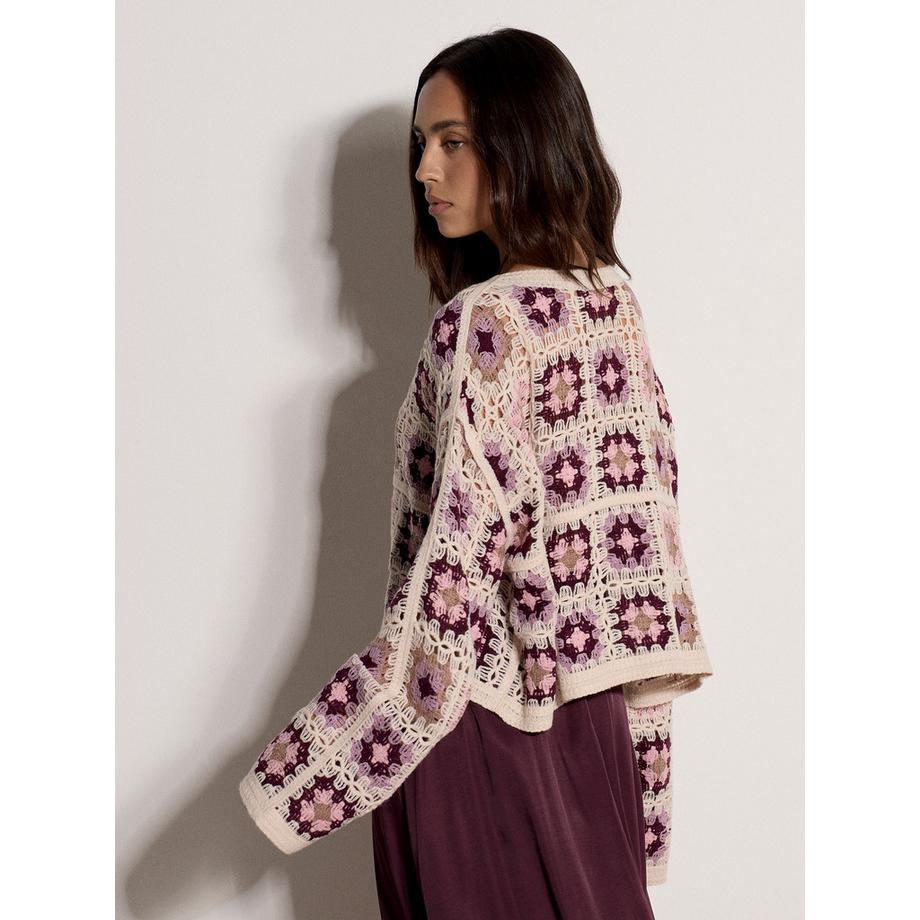 APRICOT Gehäkelte Quadrate Boxy-Pullover  