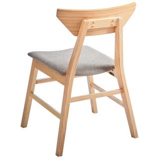 Beliani Esszimmerstuhl 2er Set aus Gummibaumholz Retro HOPKINS  