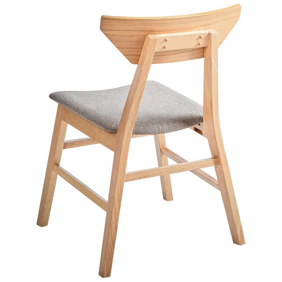 Beliani Lot de 2 chaises de salle à manger en Bois d'hévéa  HOPKINS  