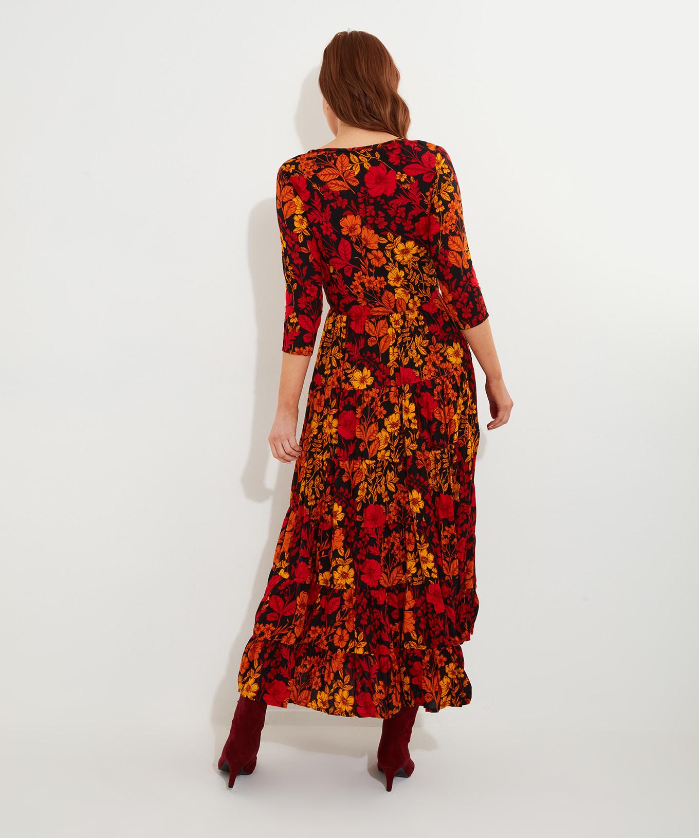 Joe Browns  Maxikleid mit Knittermuster und gedecktem Blumenmuster 