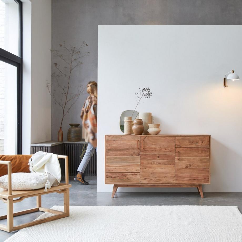 Tikamoon  Buffet en acacia massif 150 cm Oslo 