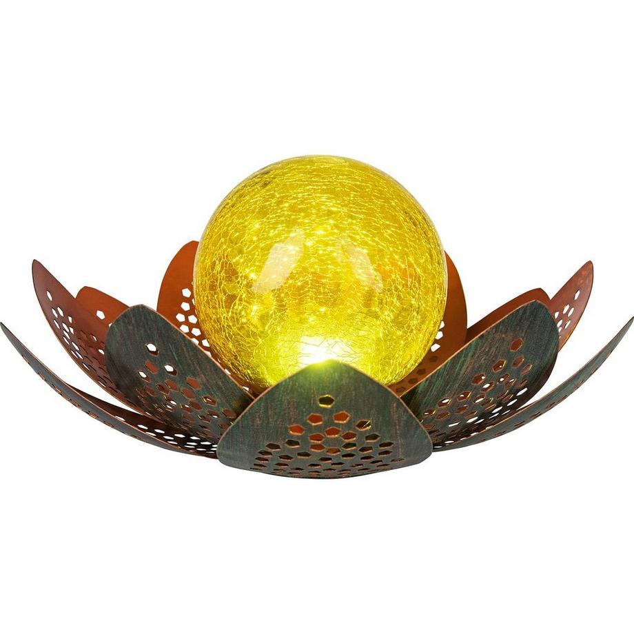 Luce solare verde 1xLED in metallo