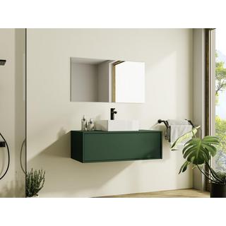 Vente-unique Meuble sous vasque suspendu - Coloris vert mat - 94 cm - TEANA II  