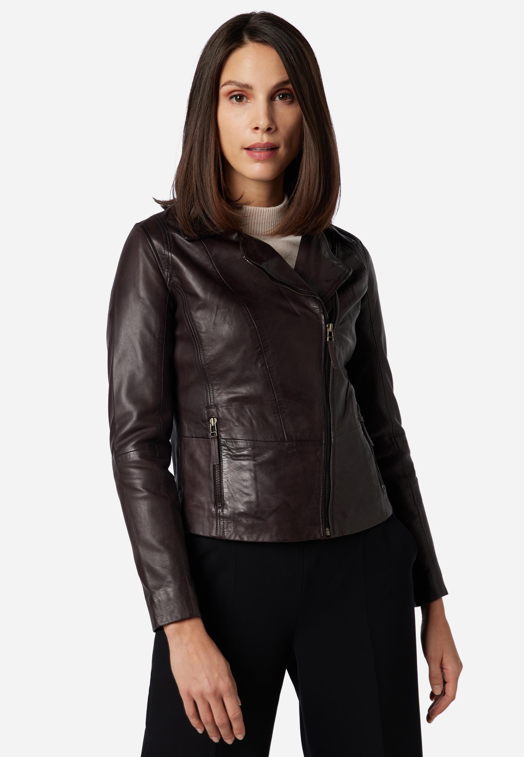 RICANO  Veste en cuir  Sally, style biker 