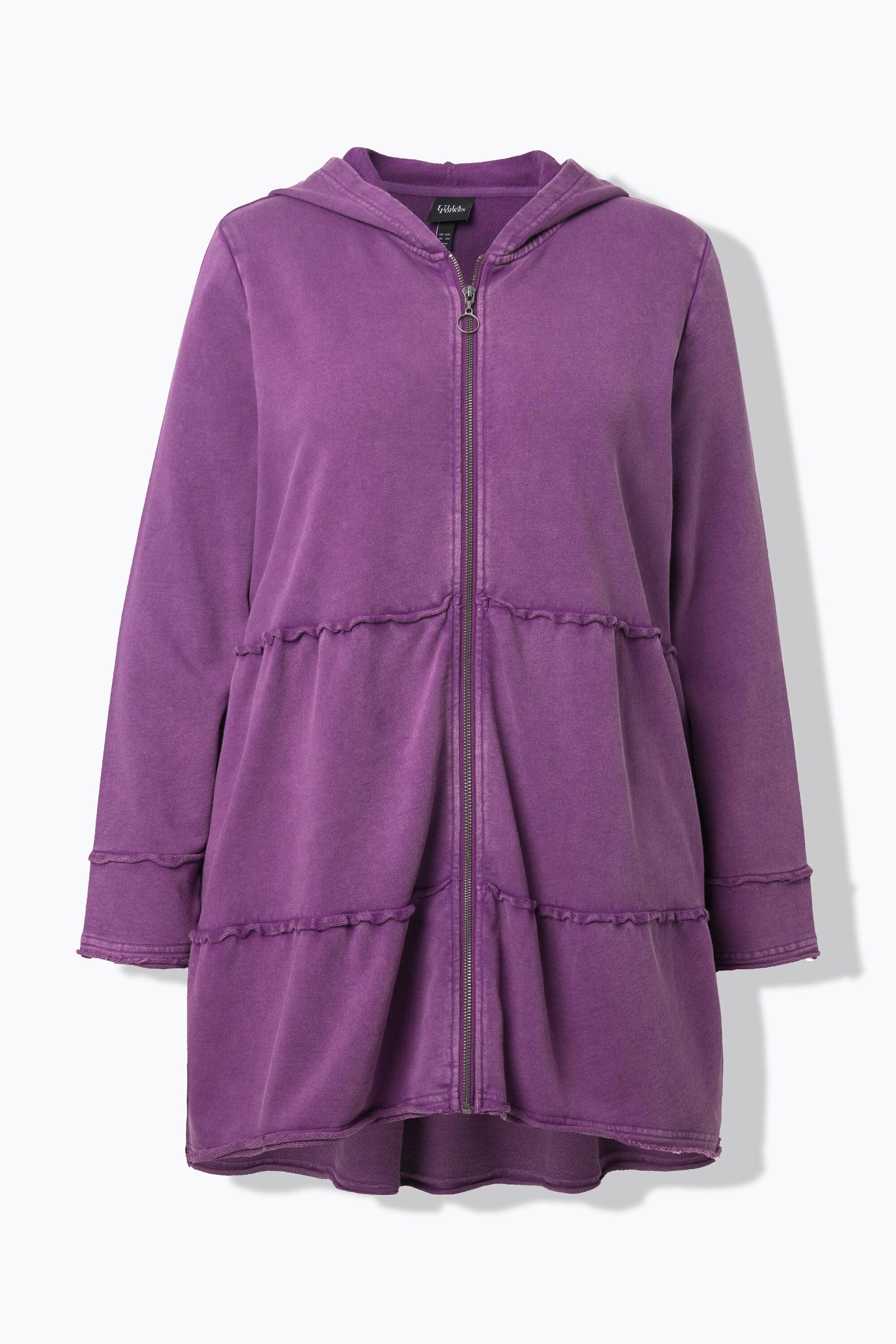 Ulla Popken Giacca Lunga con Cappuccio Look Vintage Linea A  