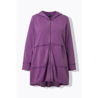 Ulla Popken Giacca Lunga con Cappuccio Look Vintage Linea A  