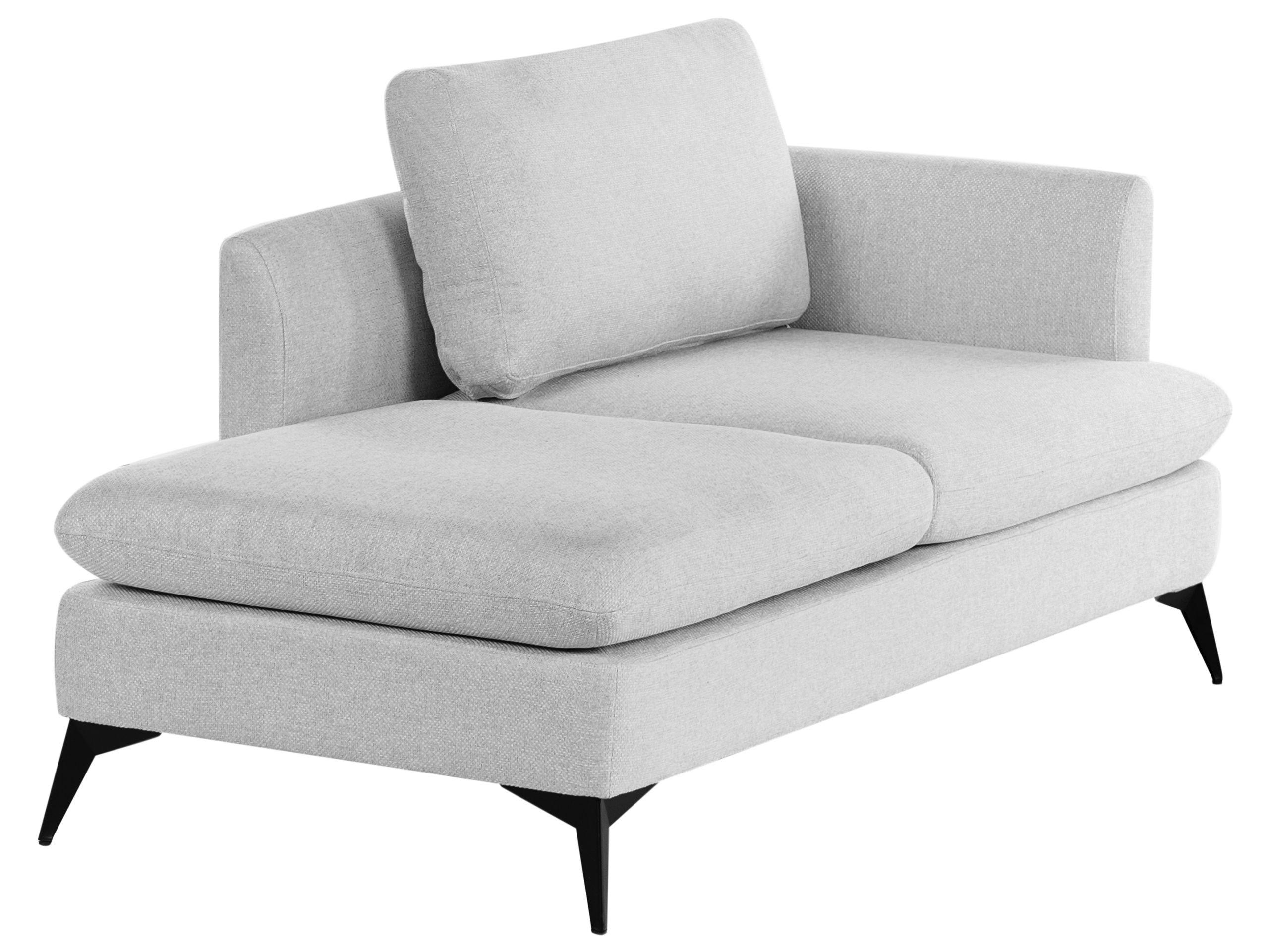 Beliani Chaise longue côté droit en Tissu Traditionnel SIEVOZ  