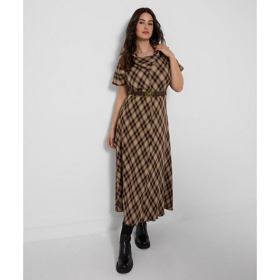 Joe Browns  Robe Longue Plissée à Col Bénitier Hallie 