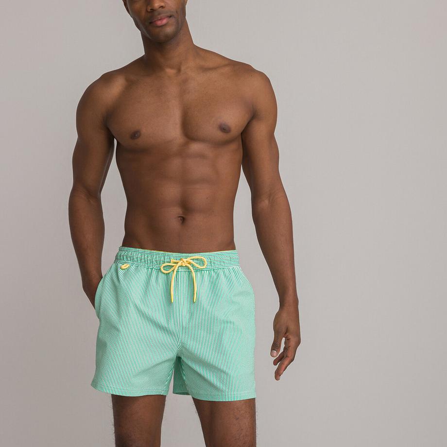 La Redoute Collections Bermuda de bain imprimé Seersucker  