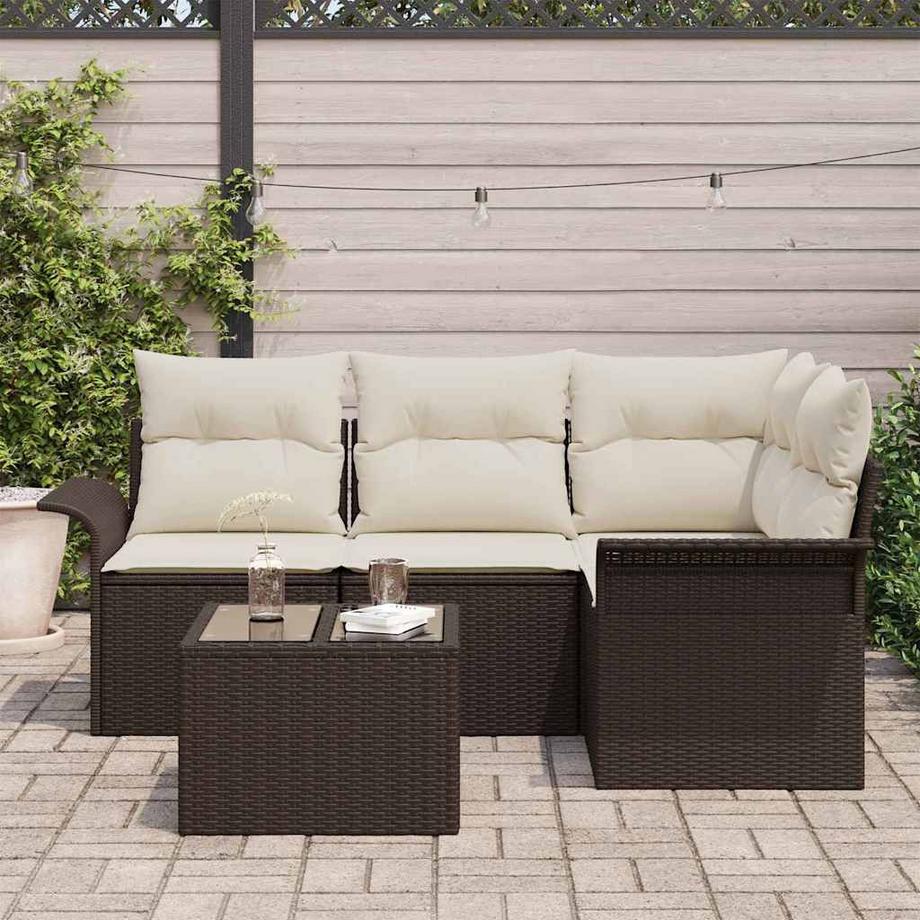 VidaXL Set Divano da Giardino Polyrattan  