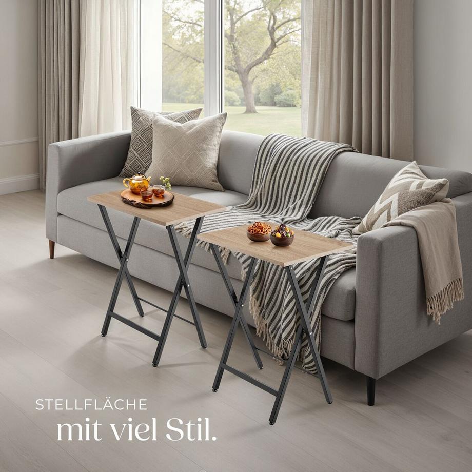 Tectake Set di 2 tavolini Phoenix  Pieghevoli  