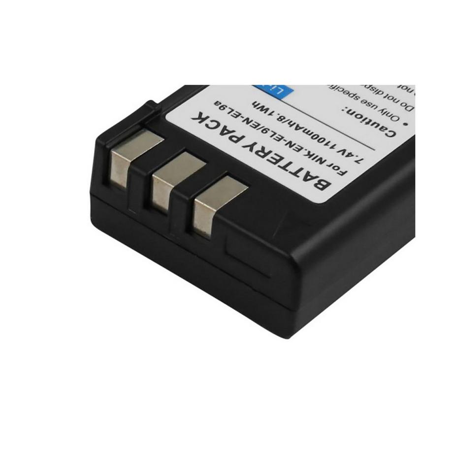 Avizar  Nikon D3000 7.4V Batteria per fotocamera 1100mAh EN-EL9 Compatibile 
