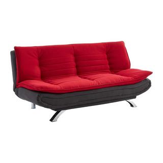 Vente-unique Divano letto clic clac in tessuto Rosso e antracite DEMIDO  