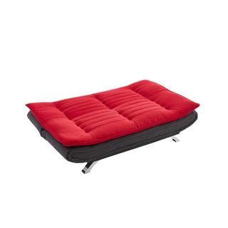 Vente-unique Divano letto clic clac in tessuto Rosso e antracite DEMIDO  