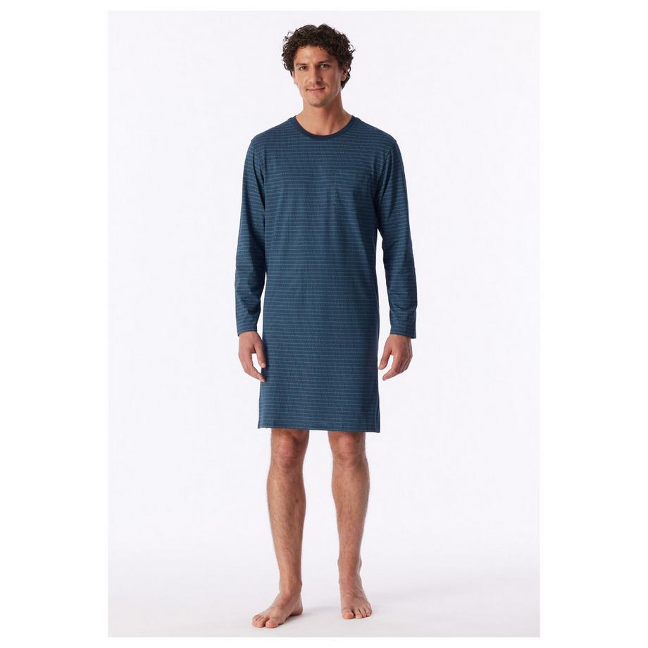 Schiesser Chemise de nuit à manches longues avec fentes latérales  