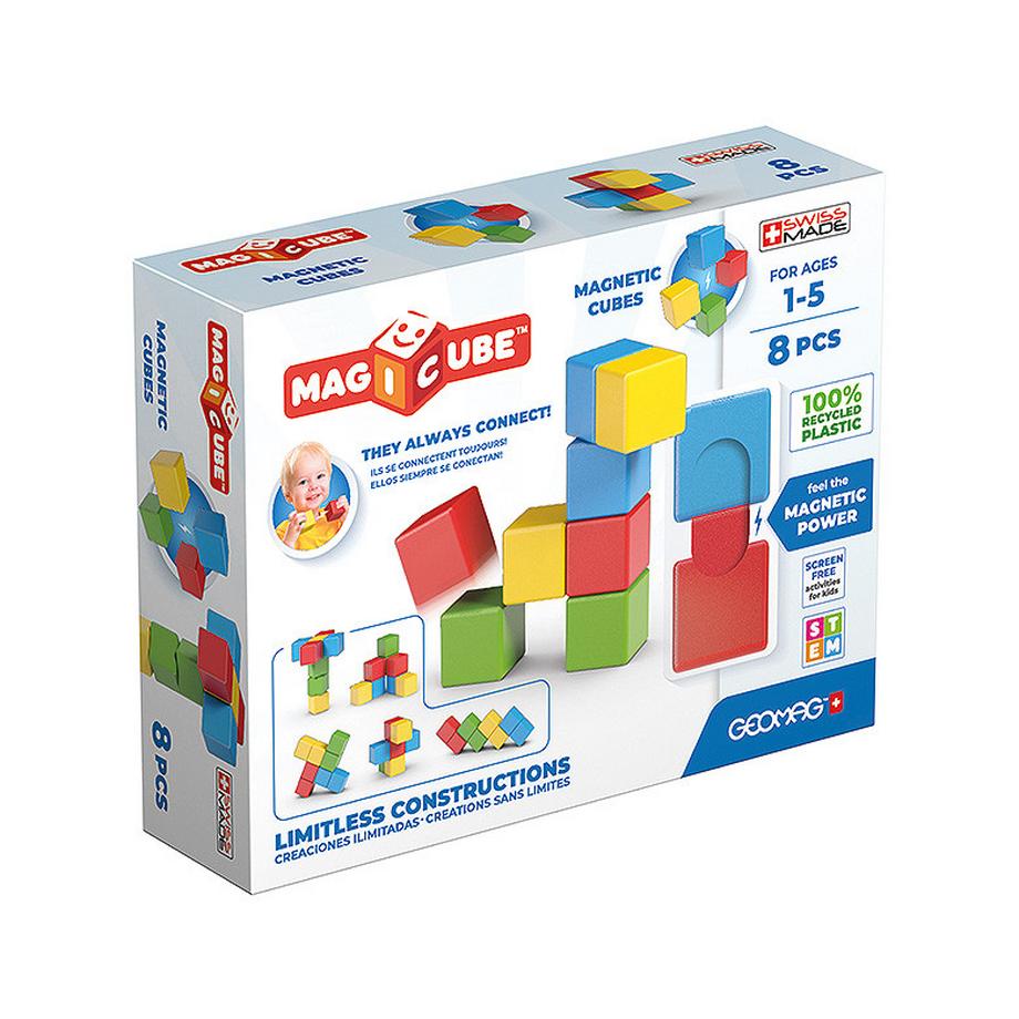 Geomag  Magicube Full Color Recycled Magnetische Bouwblokken 8-delig 