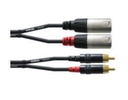 Cordial  Cordial CFU 3 MC Audio-Kabel 3 m 2 x RCA 2 x XLR (3-pin) Schwarz 