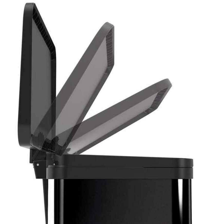 Hailo Collecteur de déchets à pédale Öko, duo Plus M, capacité 2 x 9 l, noir.  