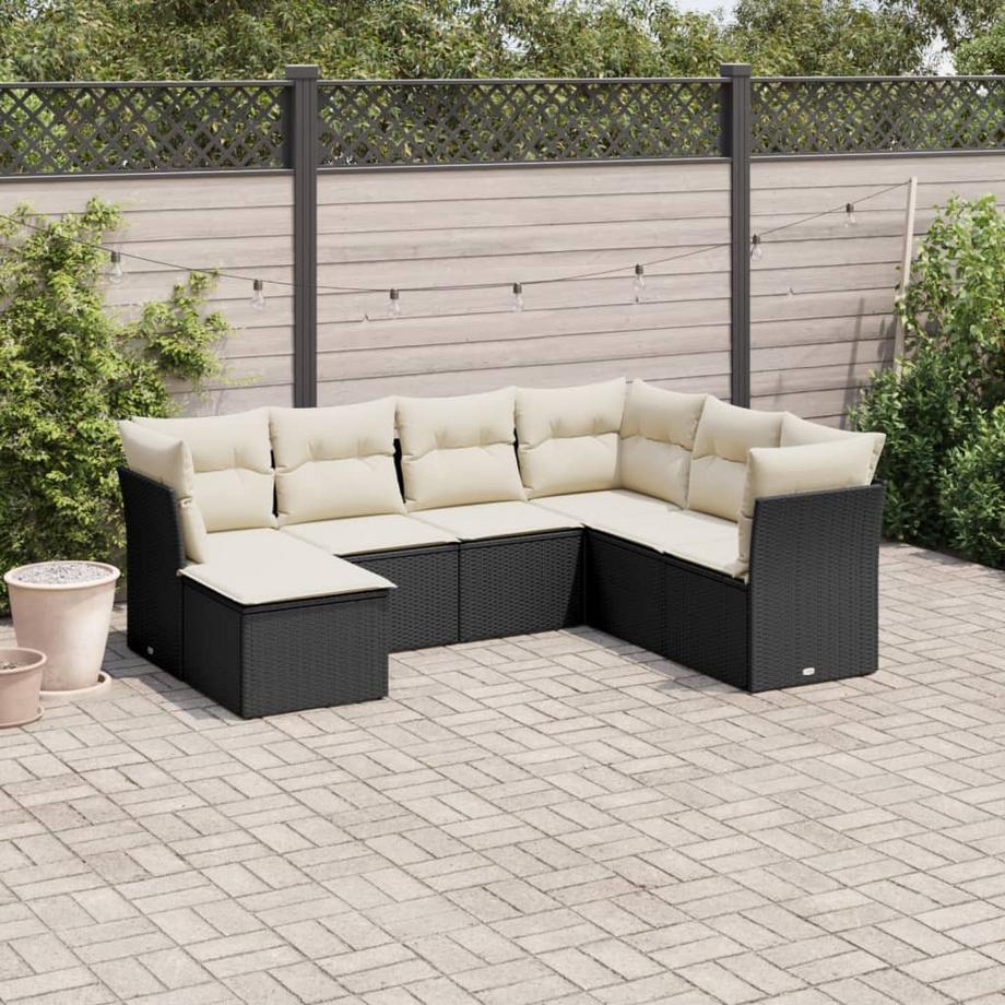 VidaXL set divano da giardino Polirattan  