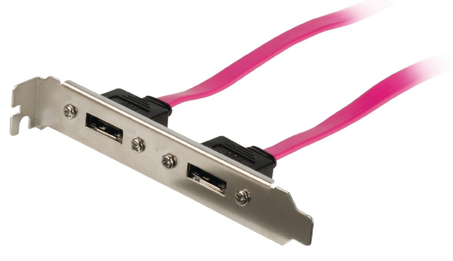 Nedis  Câble SATA 3 Gb/s interne 2x SATA 7-Pin Hona - 2x SATA 7-Pin Fäste 0.50 m Röd 