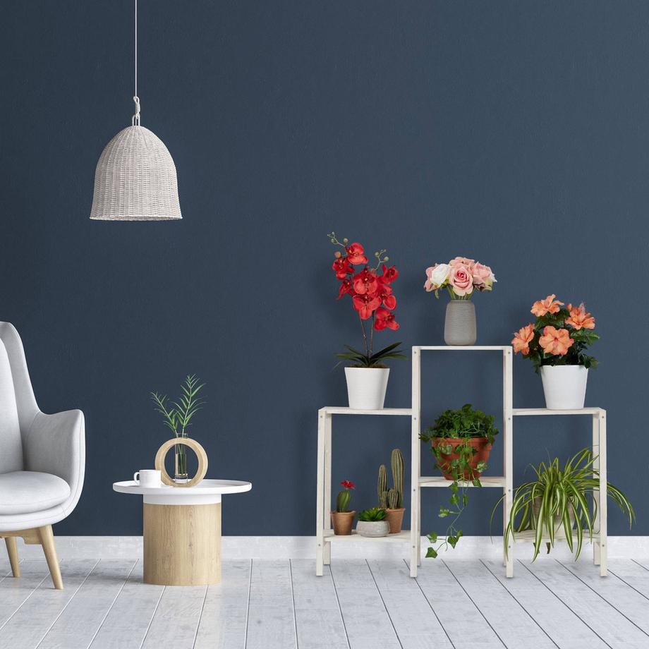 B2X Support à fleurs en bois blanc  