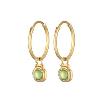 Ohrringe Creolen Peridot Anhänger