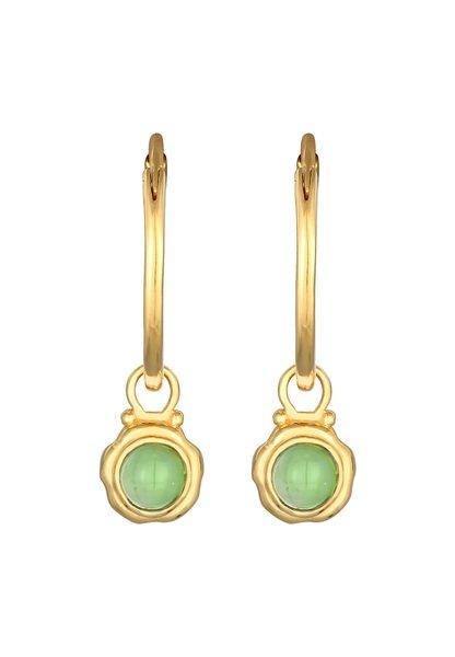 Elli  Ohrringe Creolen Peridot Anhänger 