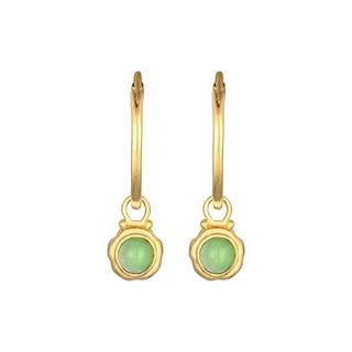 Elli  Ohrringe Creolen Peridot Anhänger 
