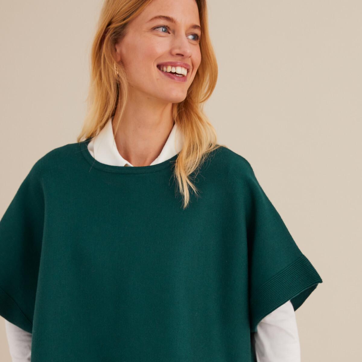 La Redoute Collections  Poncho mit rundem Ausschnitt 