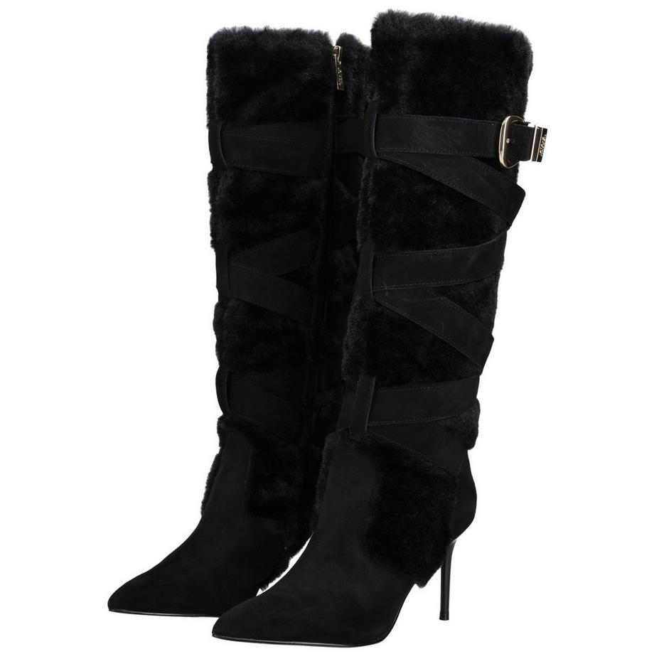 STEVE MADDEN Bottes mi-mollet avec fausse fourrure et sangle à boucle  