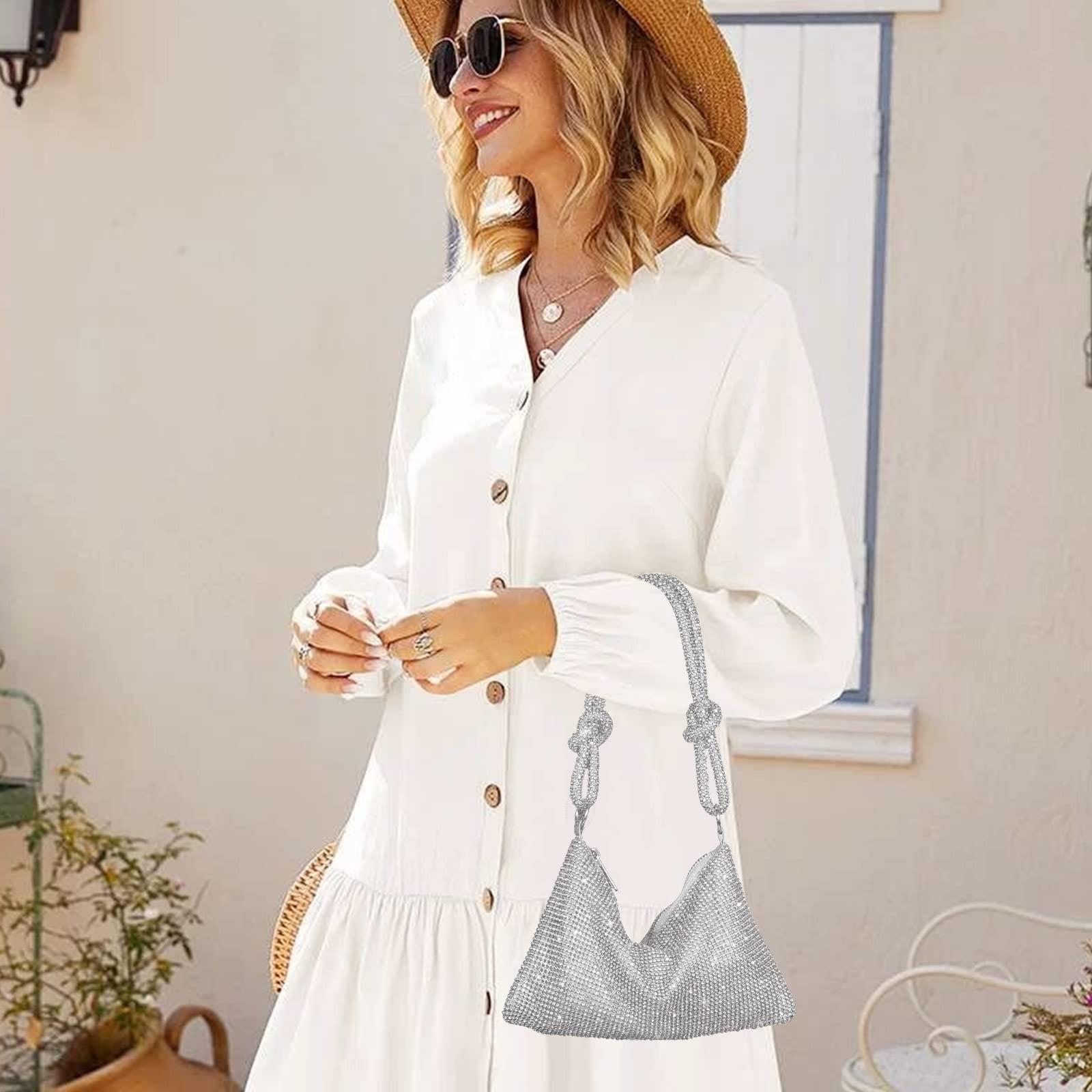 Only-bags.store Kleine Pailletten Abend Clutch Umhängetasche  