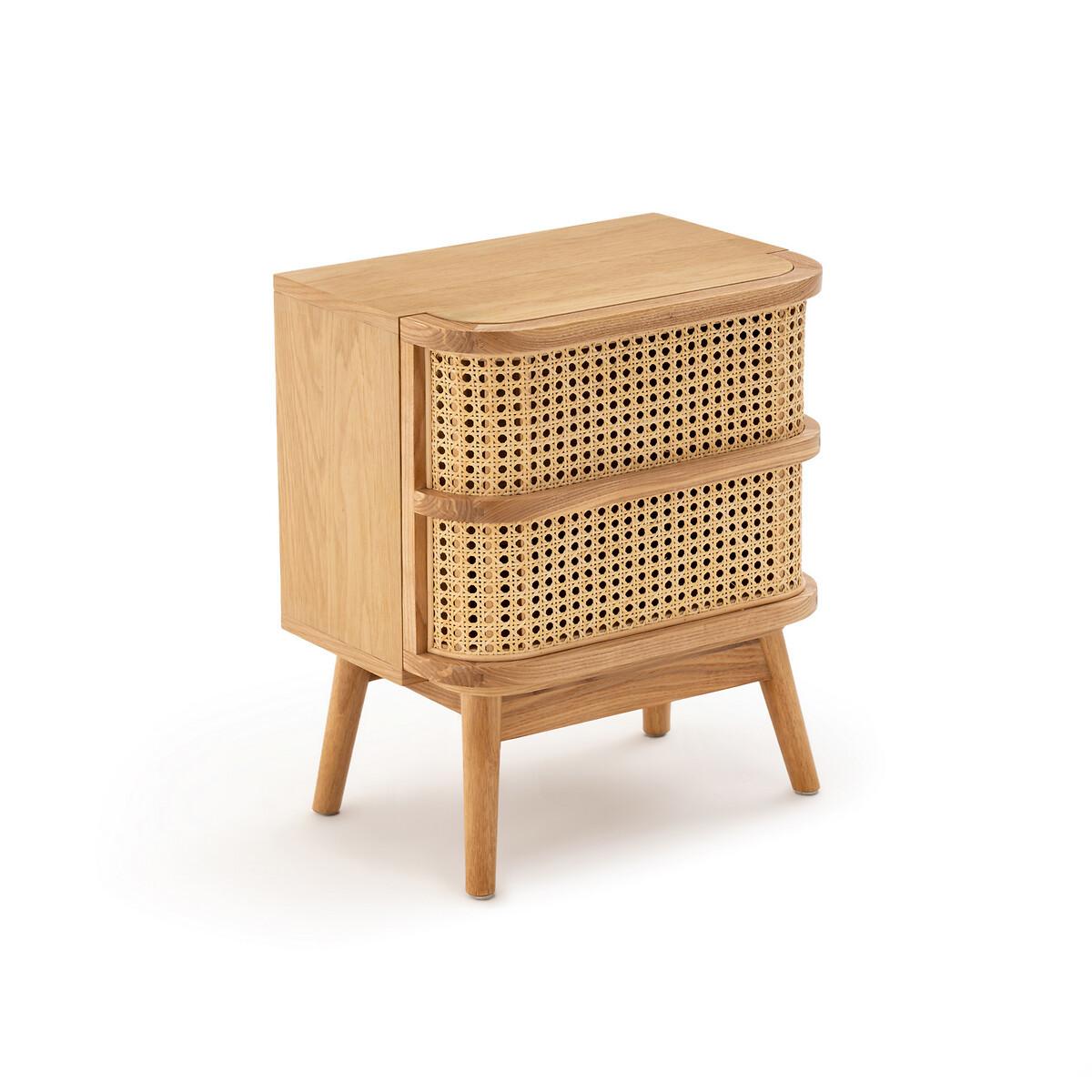 La Redoute Intérieurs Nachttisch Laora mit 1 Rattanschublade  