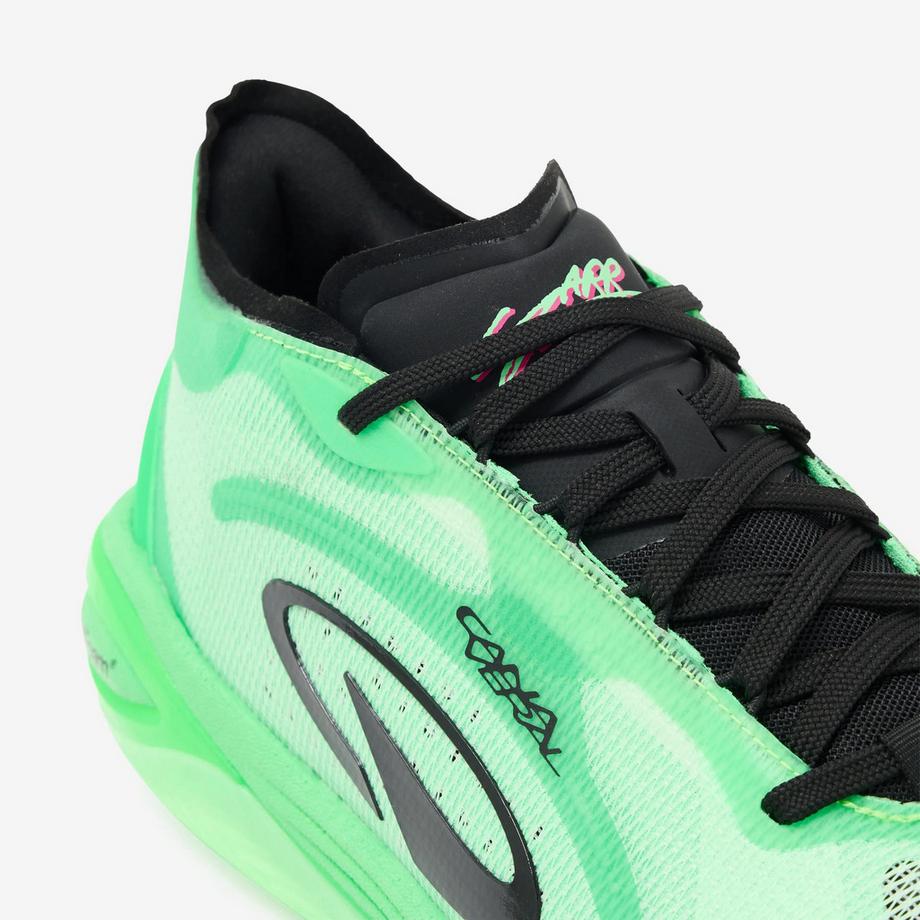KIPSTA Chaussures de sport basketball montantes synthétique Chaussures de basket mi-hautes édition Sarr homme femme, Canaveral 900 vert 