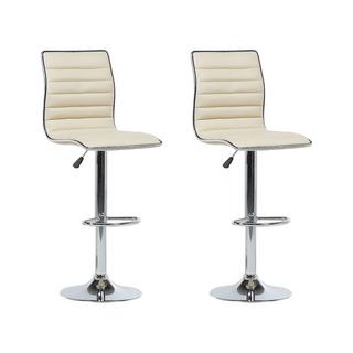 Beliani Set di 2 sedie alte en Pelle sintetica Moderno LUCERNE  