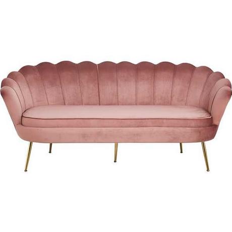 mutoni Muschelsofa 3-Sitzer Samt rose  