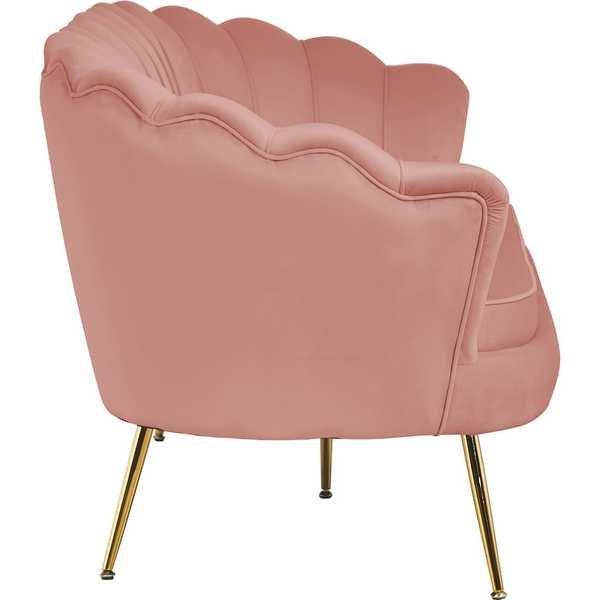 mutoni Muschelsofa 3-Sitzer Samt rose  