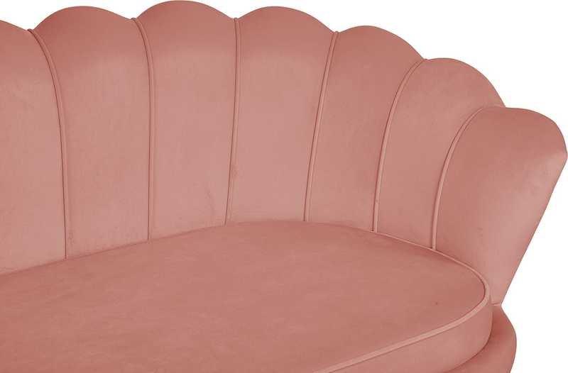 mutoni Canapé Shell 3 places velours rose  