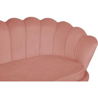 mutoni Muschelsofa 3-Sitzer Samt rose  