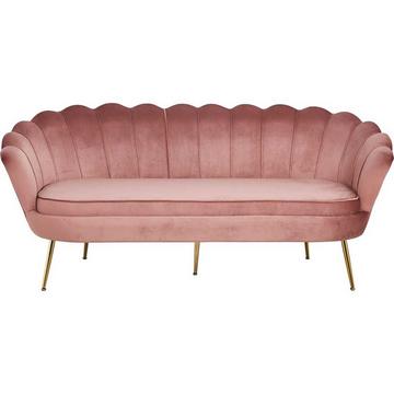 Muschelsofa 3-Sitzer Samt rose